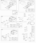 Air Cleaner Blower Housing Diagram and Parts List for 31Q777-0036-E1  Briggs and Stratton Engine